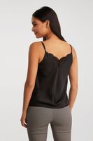 Satin Top With Back Lace Detai