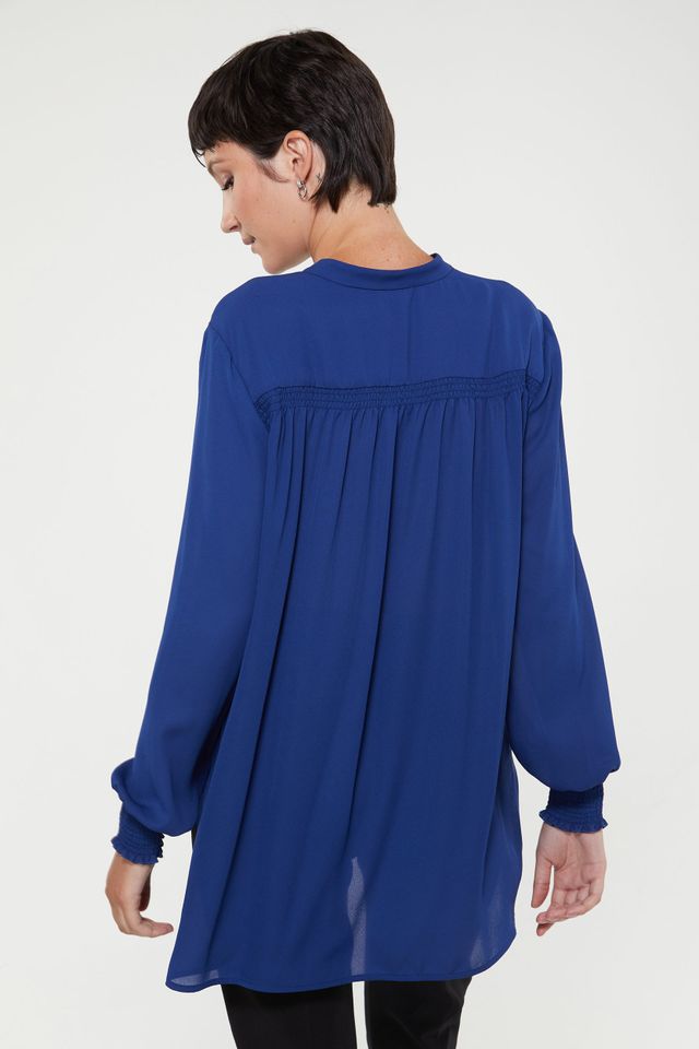 Fluid Blouse With Ruching Detail