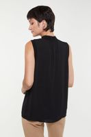 Sleeveless Top With Rib Detail