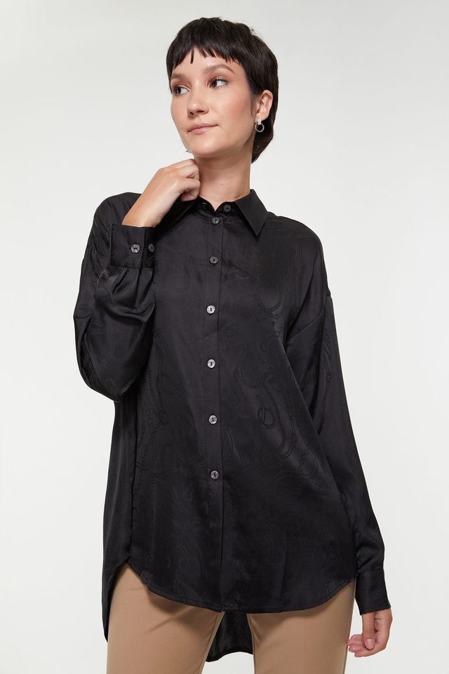 Oversized Blouse With Long Back