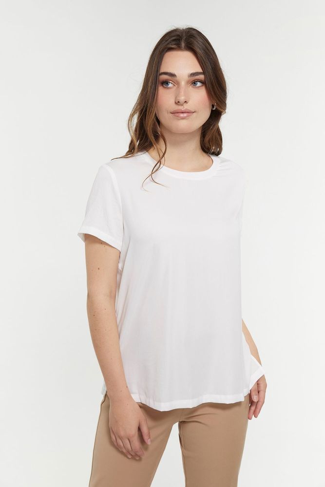 Sateen Short Sleeve Top