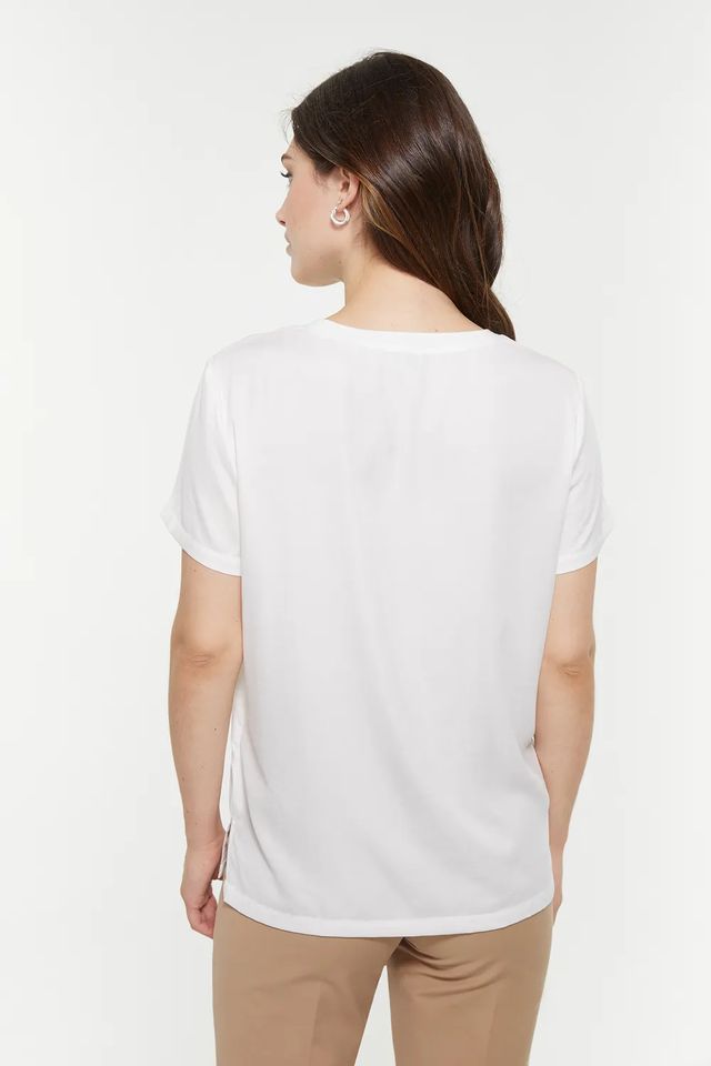 Sateen Short Sleeve Top