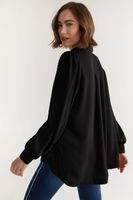 Loose Blouse With Puffy Sleeves