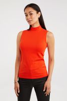 Mock Neck Sleeveless Top