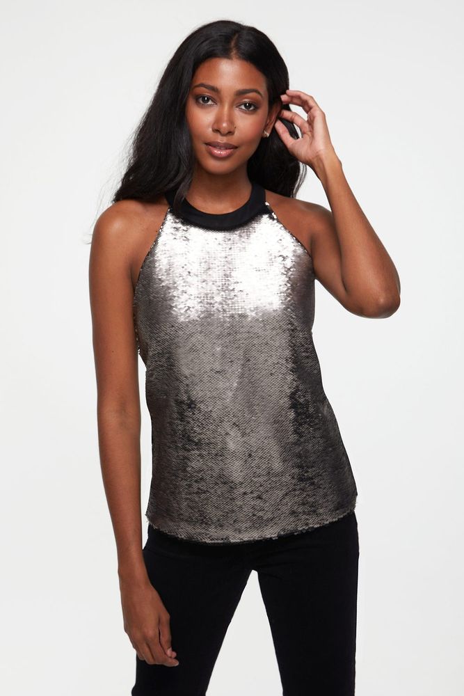 Sequins Sleeveless Top