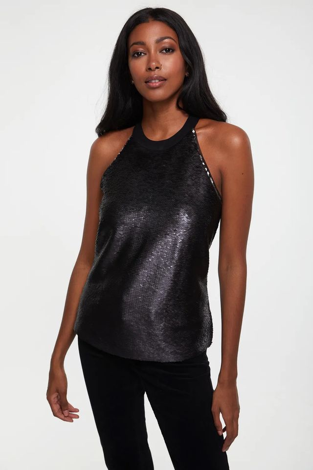 Sequins Sleeveless Top