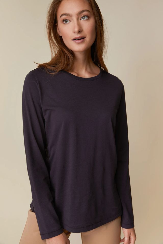 Basic Long Sleeve Pima Cotton T-shirt