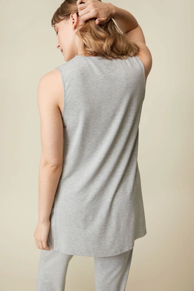 Sleeveless Top With Side Slits