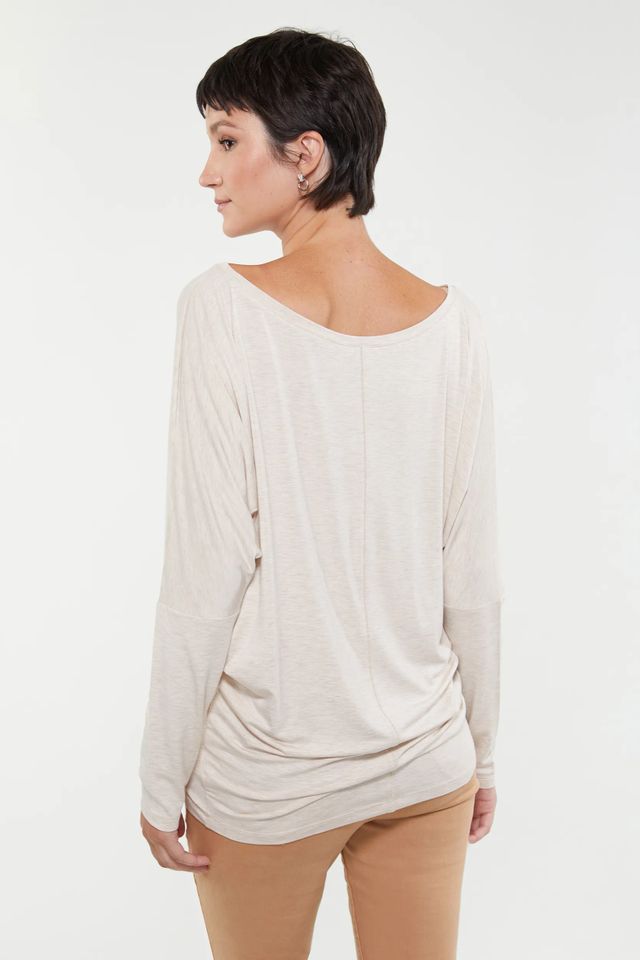 Dolman Sleeve Top With Buttons