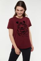 Comfort Fit T-shirt With Flock