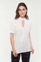 Mock Neck T-shirt With Puffy Sleeves