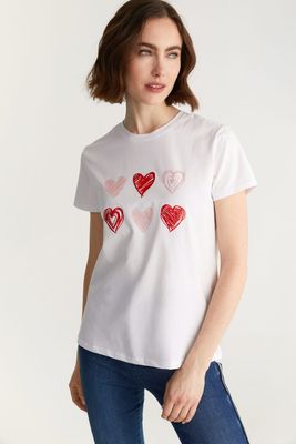 Regular Fit Hearts T-shirt