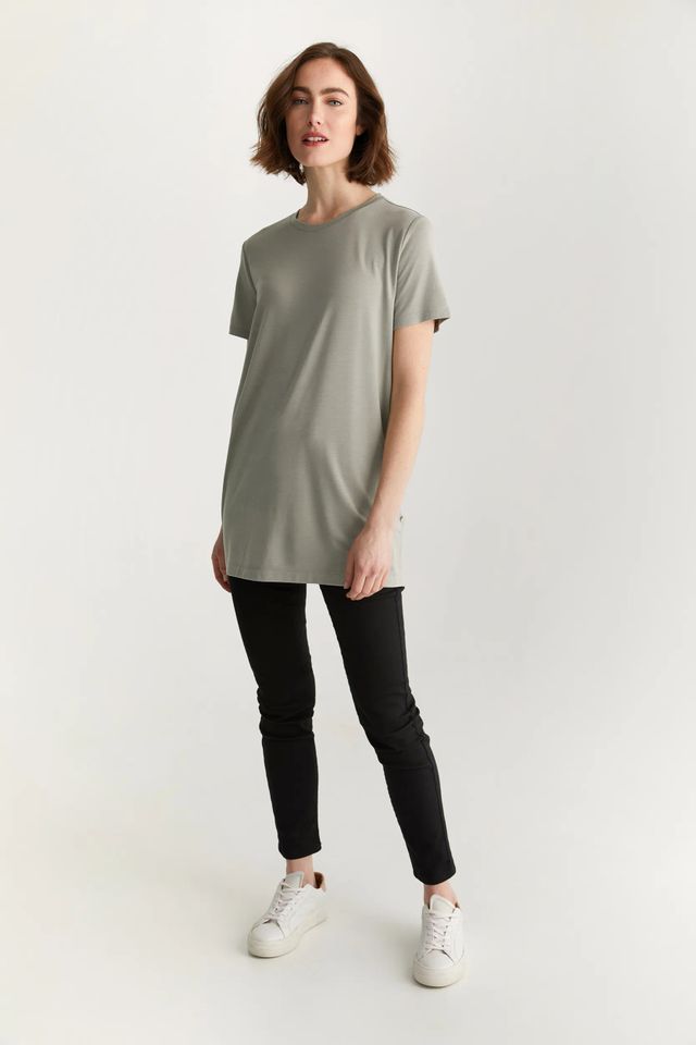 T-shirt With Buttons At Side