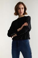 Dolman Sleeve Top With Buttons