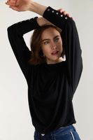 Dolman Sleeve Top With Buttons