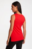 Sleeveless Top With V Detail