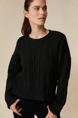 RICKI'S Eco-Friendly Cable Knit Tunic Sweater