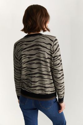 Zebra Print Sweater