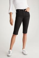 High Waist Slim Casual Bermuda With Raw Hem