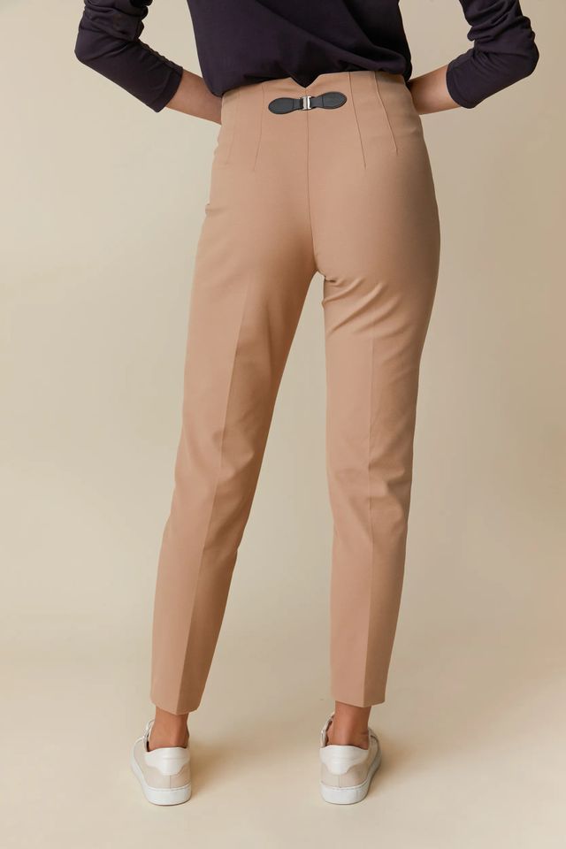 High Waist Pant With Darts & Back Tab