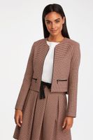 Jacquard Blazer With Zips