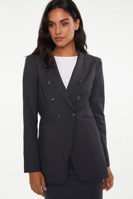 Wool Blend Double-breasted Jacket