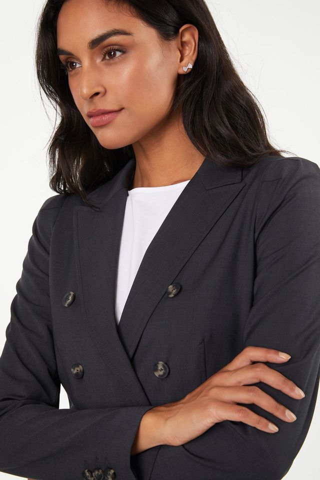 Double Face Wool Blend Cropped Jacket