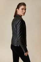 Vegan Leather Quilted Jacket