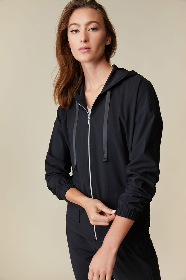 Hooded Jacket With Applied Pockets