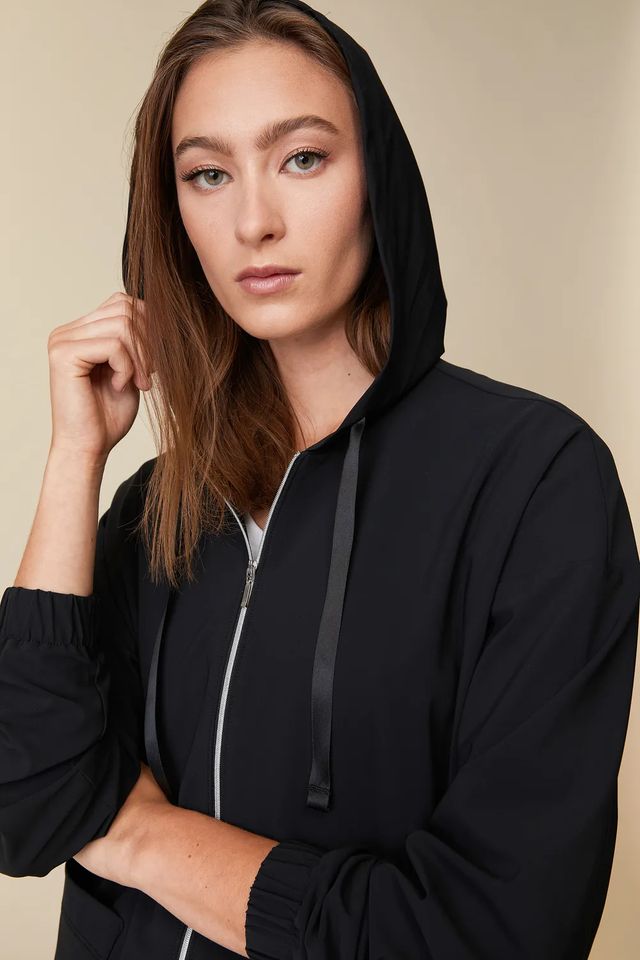 Hooded Jacket With Applied Pockets