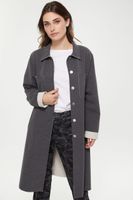 Long Coat With Raw Edge Detail