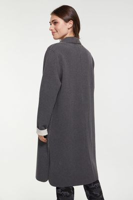 Long Coat With Raw Edge Detail