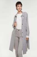 Long Coat With Raw Edge Detail