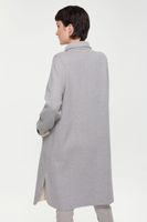Long Coat With Raw Edge Detail