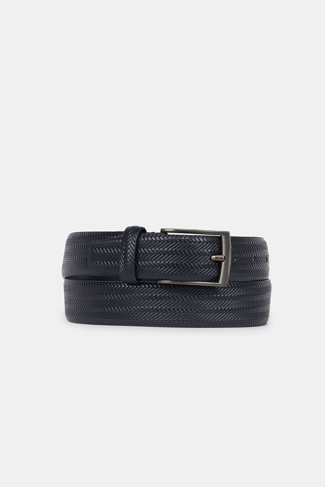 Textured Leather Belt