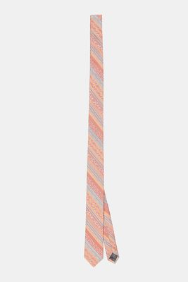 Multi Pattern Striped Thin Tie