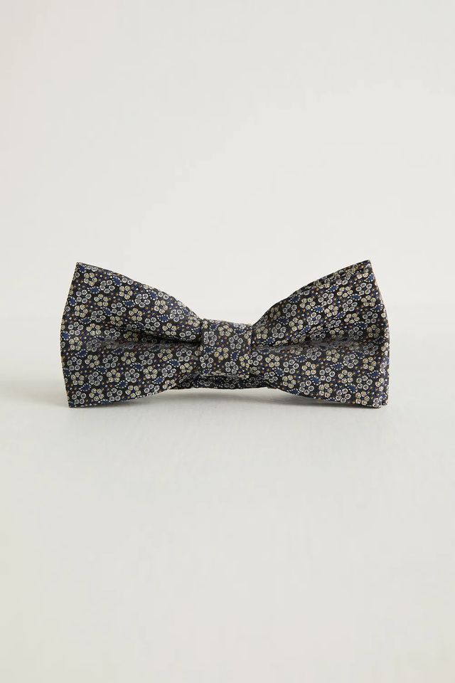 Floral Pattern Silk Bow Tie