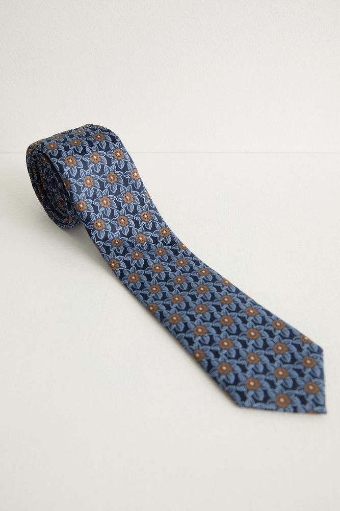 Floral Pattern Silk Tie