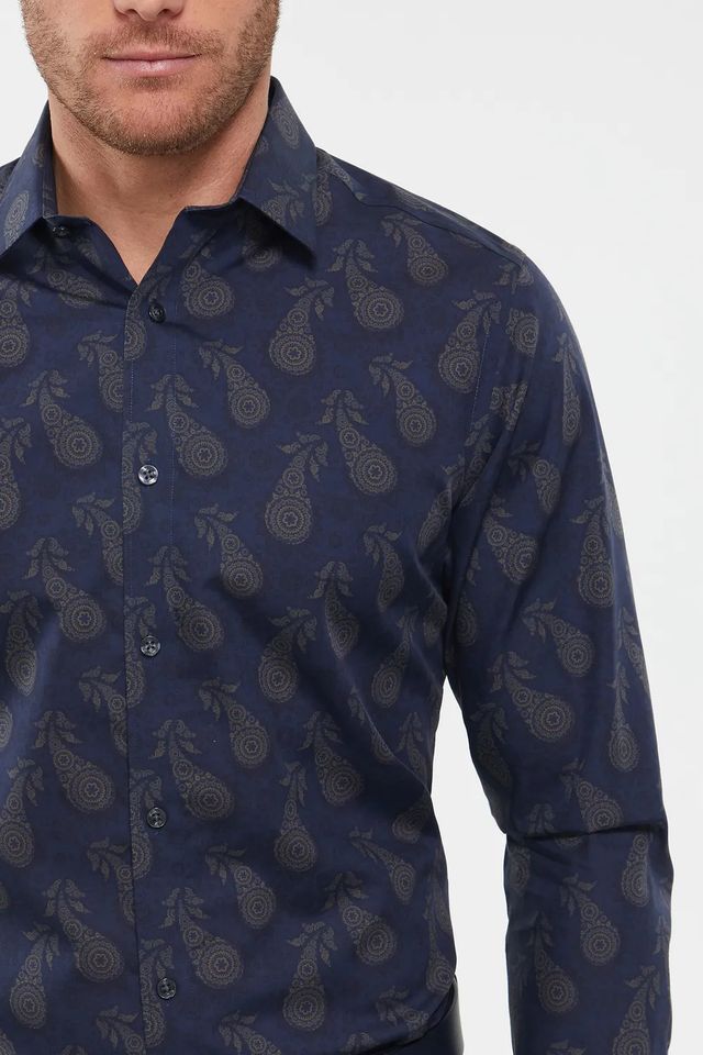 Non-iron Paisley Printed Shirt