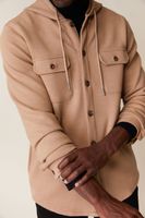 Hooded Overshirt With Flap Pockets