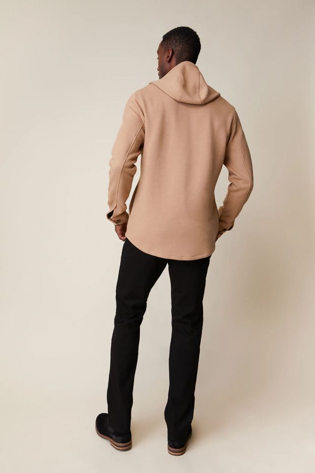 Hooded Overshirt With Flap Pockets