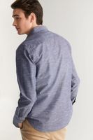 Fitted Chambray Look Shirt