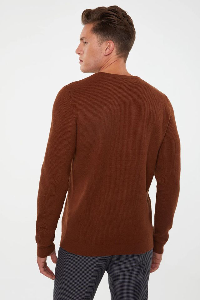 Crew Neck Rib Sweater