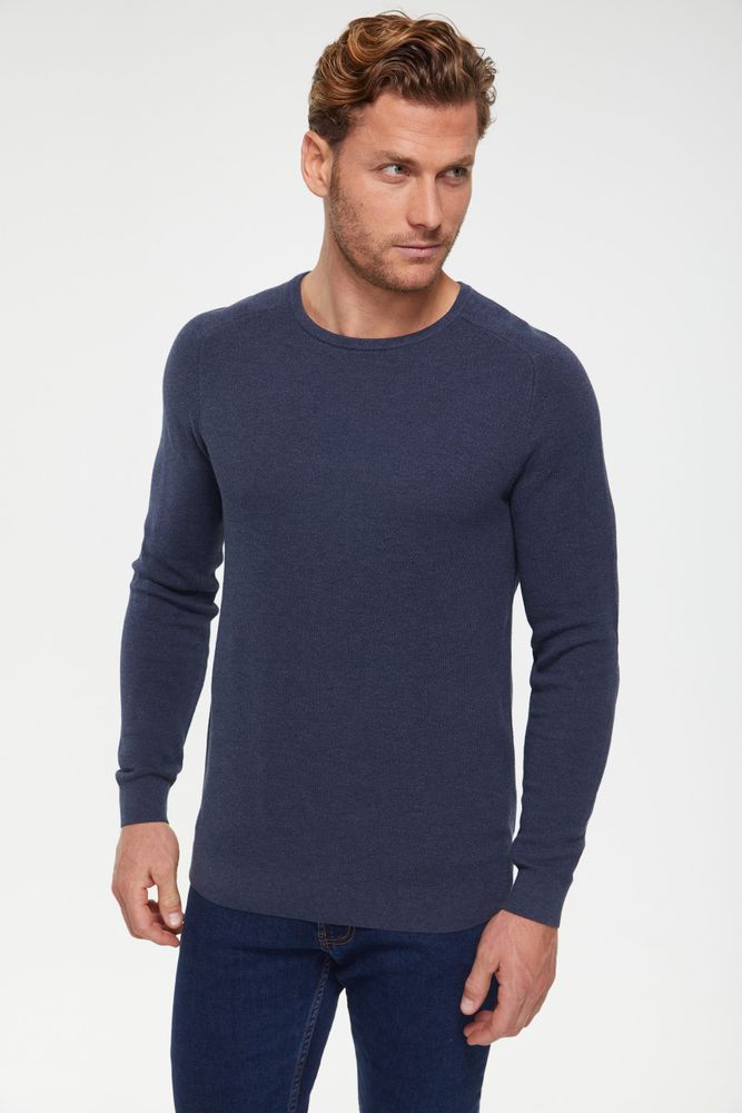 Textured Crew Sweater