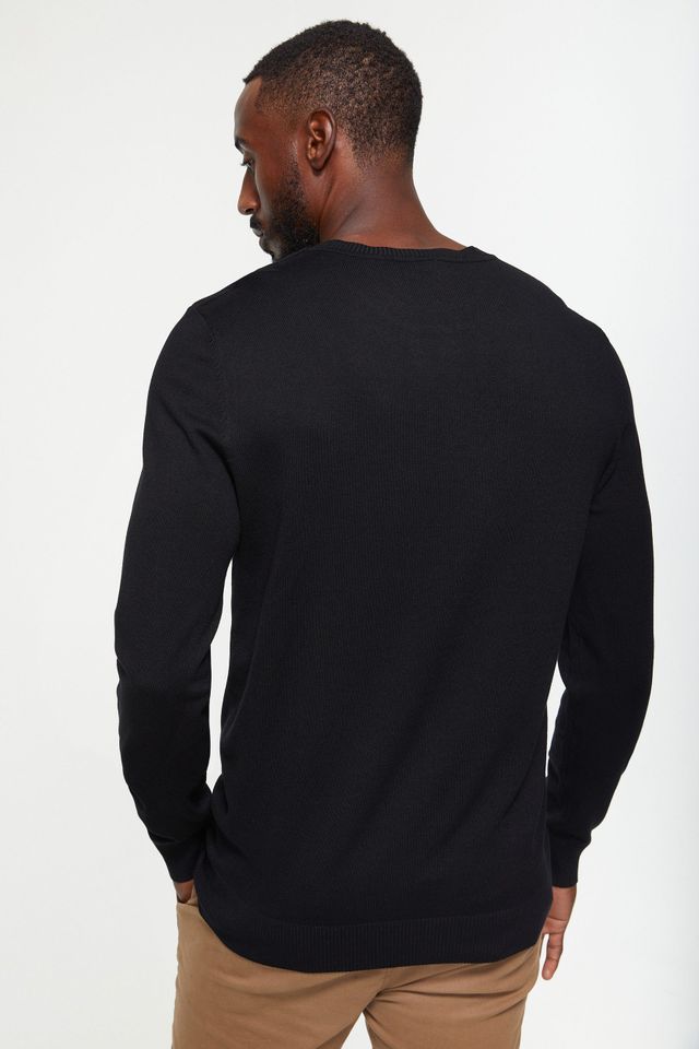 Solid Crew Neck Sweater