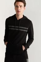 Hooded Sweatshirt With Contrasting Bands