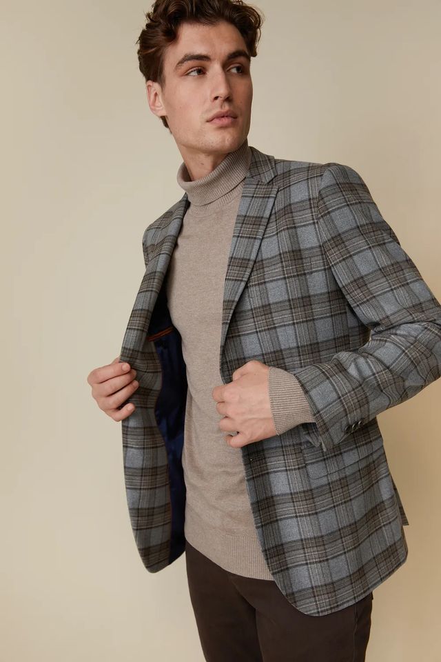 Fitted Check Jacket