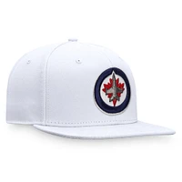 FLAT BRIM LOGO SNAPBACK WHITE