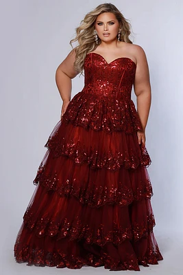 PLUS RUFFLE DRESS