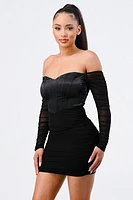 OFF SHOULDER BODYCON DRESS